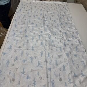 Mainstream Int  Holiday Chanukah Tablecloth 58" X 101" Rect  Silver Blue